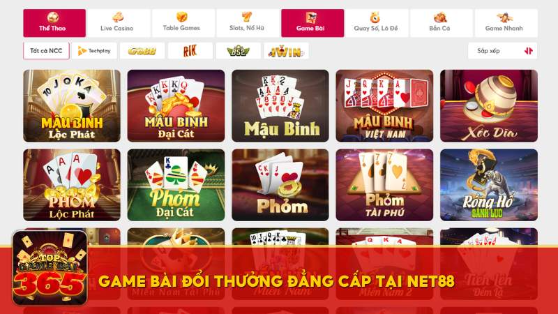 Game bài đổi thưởng đẳng cấp tại Net88