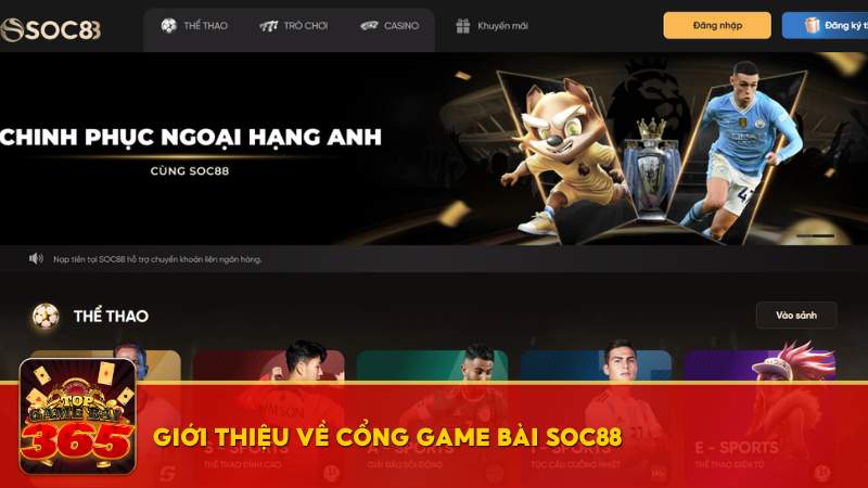 SOC88 là một trong những cổng game trực tuyến hàng đầu hiện nay