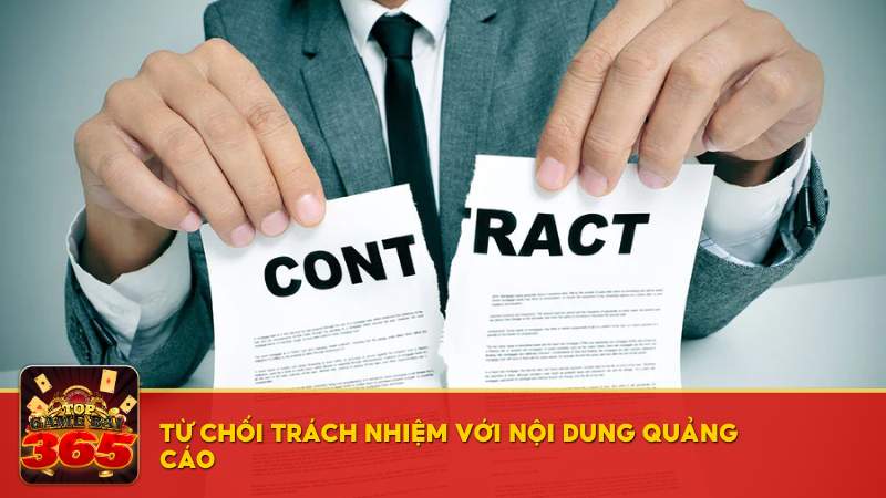 Từ chối trách nhiệm với nội dung quảng cáo