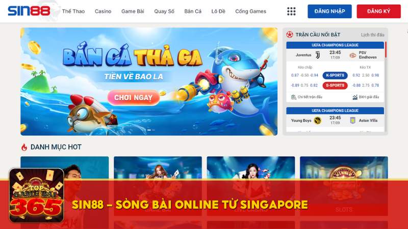 Sin88 - Sòng bài online từ Singapore