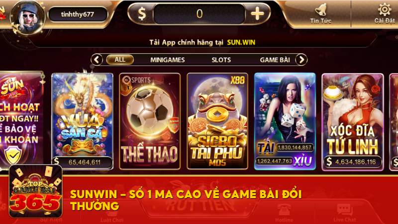 Sunwin - Số 1 Ma Cao về game bài đổi thưởng