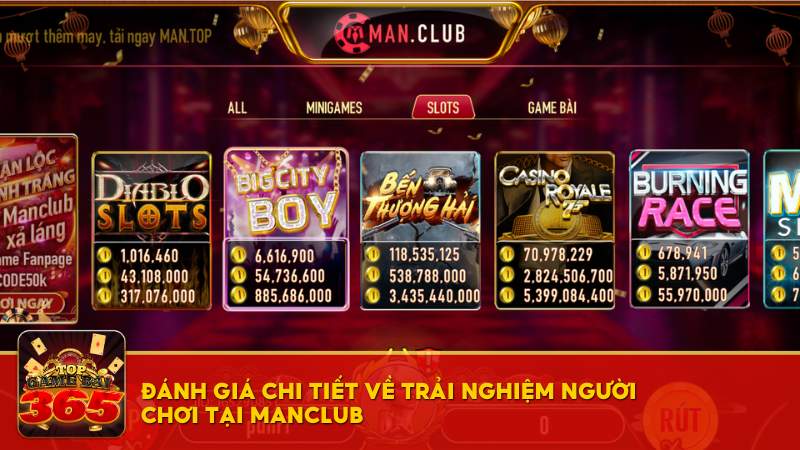 Đánh giá chi tiết về trải nghiệm người chơi tại Manclub