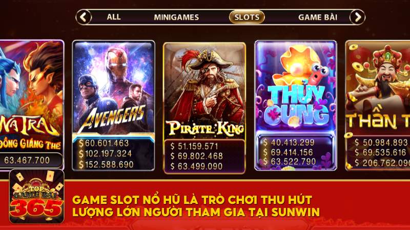 Game slot nổ hũ là trò chơi thu hút lượng lớn người tham gia tại Sunwin