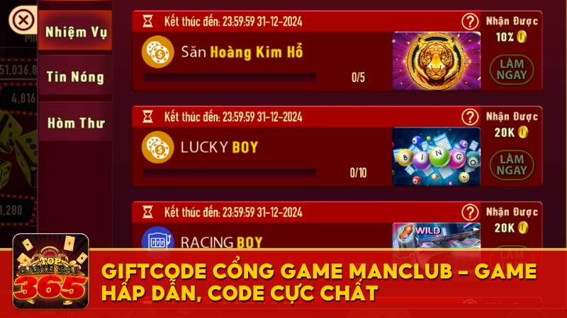 Giftcode Manclub - Game hấp dẫn, code cực chất