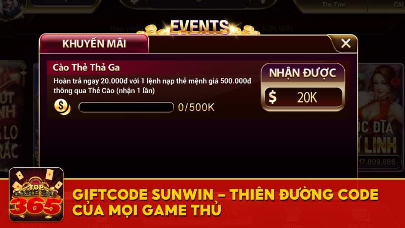 Giftcode Sunwin - Thiên đường code của mọi game thủ